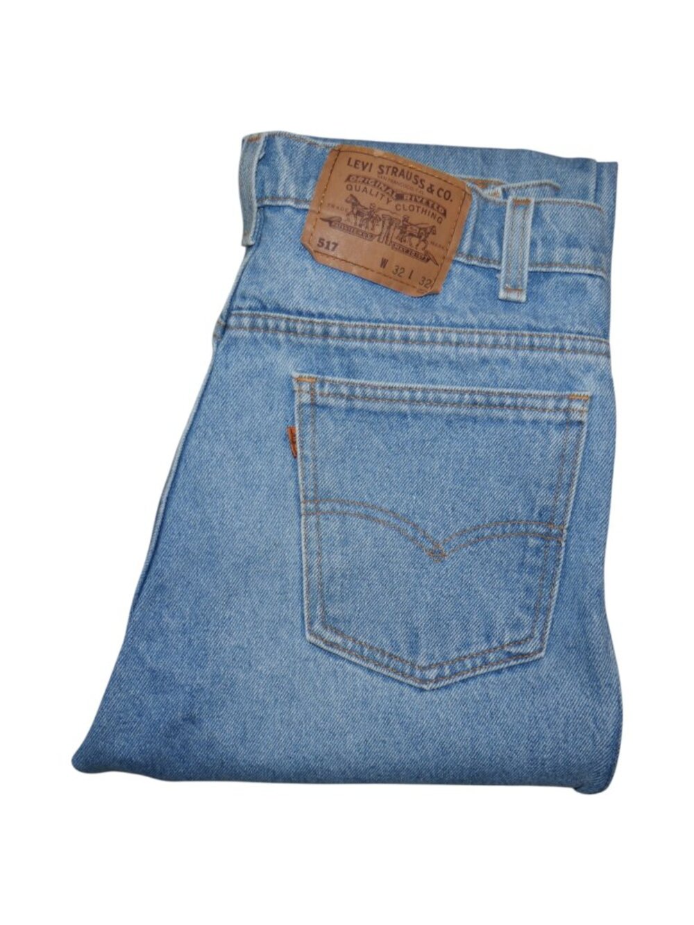 Vintage Levis 517 Bootcut Jeans Men's Size 32x32 Orange Tab USA Made Denim EUC